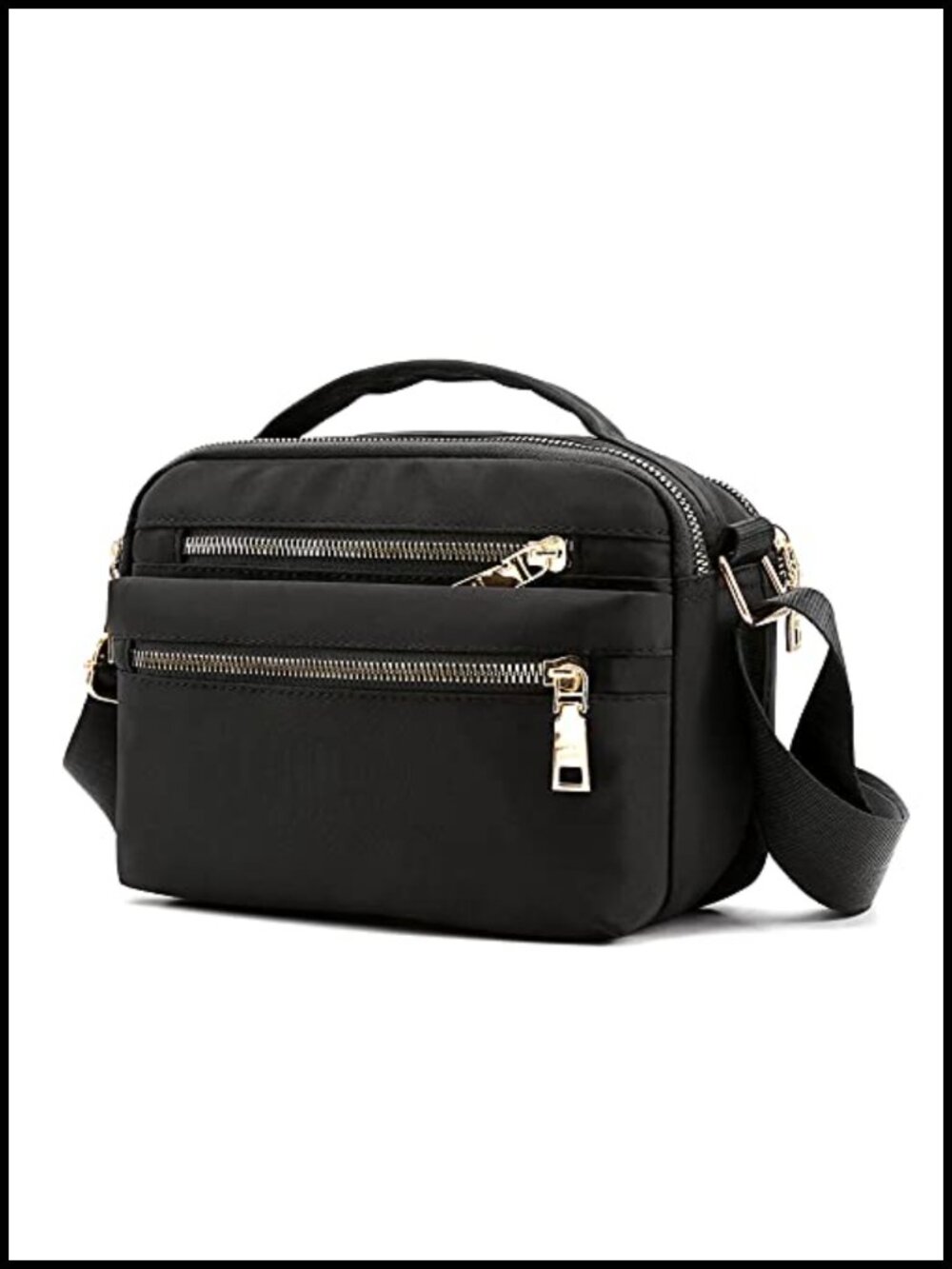 Small Nylon Crossbody Bag Multi Pocket Cellphone Purse